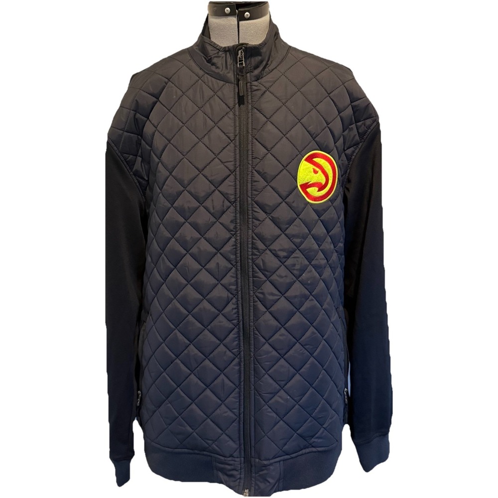 Level Wear Atlanta Hawks Member 68 Quilted Full Zip Jacket Size XL Stitched